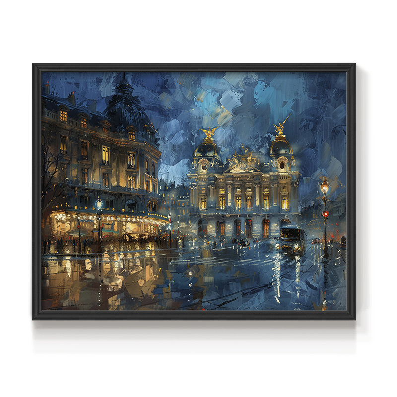 Landscape Series-CXLIII -Framed Print - Restickable, 8" H x 10" W, Black