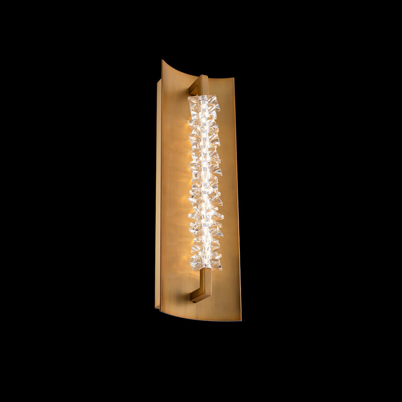 Twirl 1 - Light LED Armed Sconce, Aged Brass