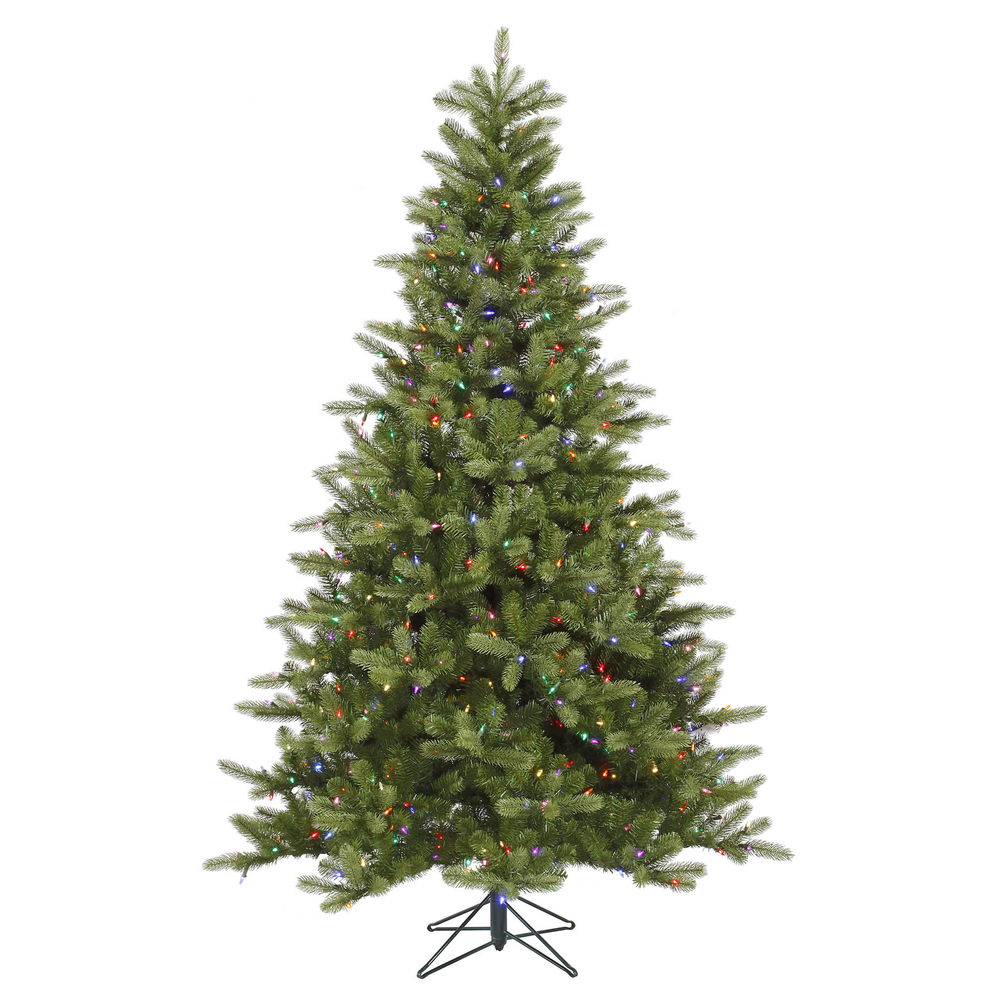King Green Spruce Artificial Christmas Tree with Stand, Multi-colored Dura-Lit® LED, 5.5' H