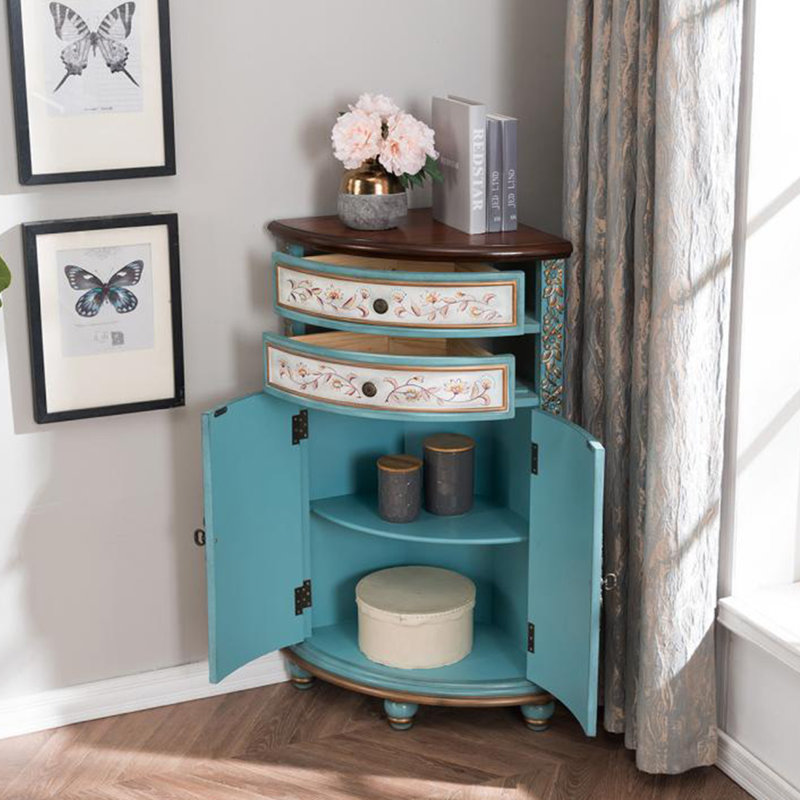 Armoire de coin multifonctionnelle de style américain