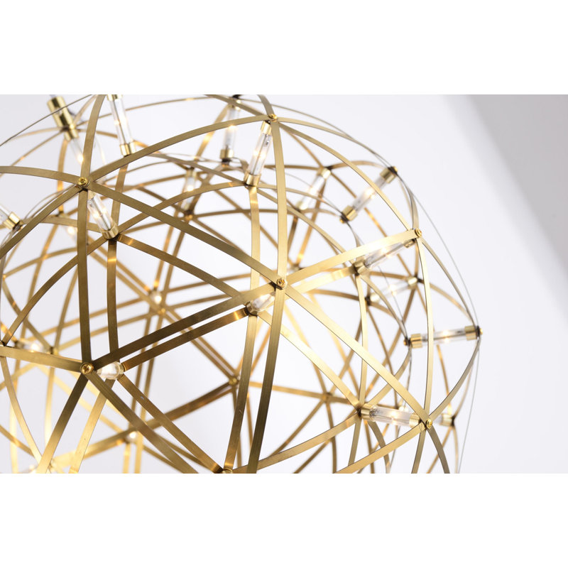 Menges 42-Light LED Modern Globe Chandelier, 17.5" H x 17.5" W x 17.5" D
