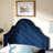 Iridium Nail Head Trim Twin Navy Velvet Upholstered Headboard, 56.12" H X 39.01" W X 2.13" D-254773809-254773821