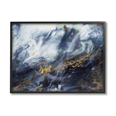 «Busy Blue Ocean Water Abstraction Chaotic Wave» par Corrie Lavelle - Peinture