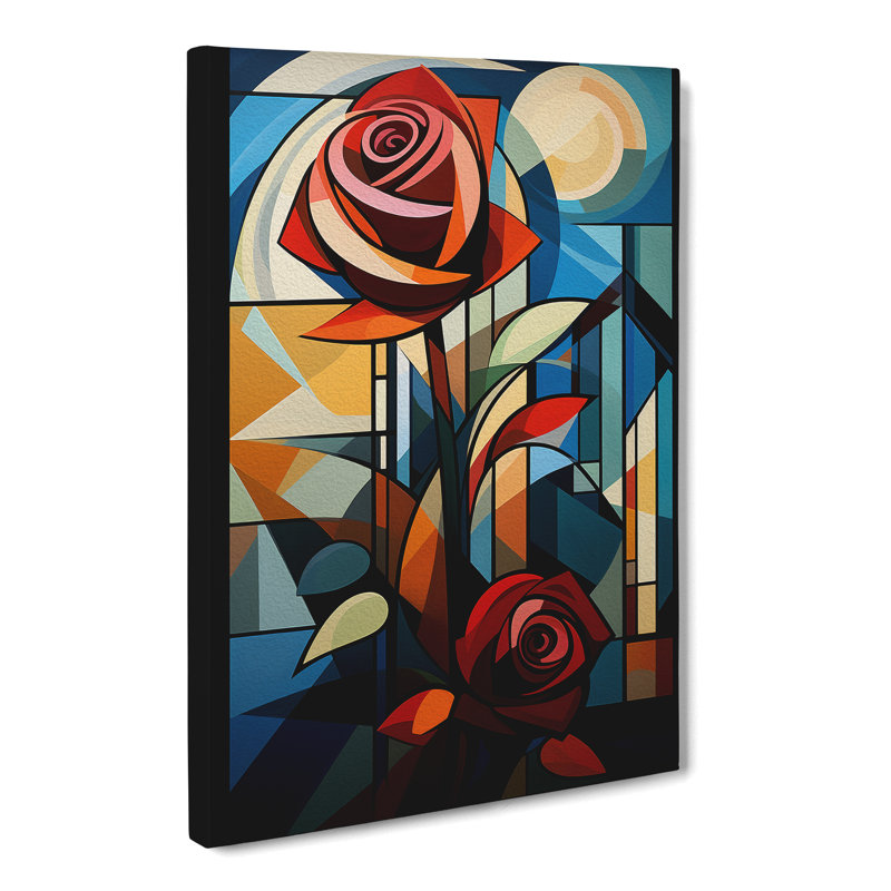 Rose Constructivism No.2 - Print, 76cm H x 50cm W x 3cm D