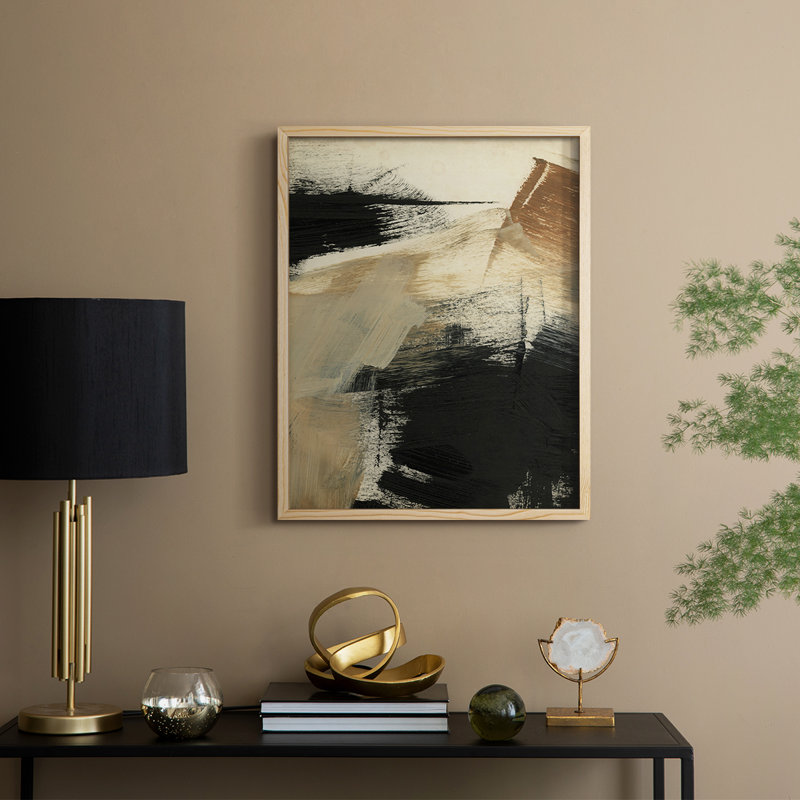«Baked Paintstrokes III», reproduction encadrée - bois massif, H 30 po x l 24 po