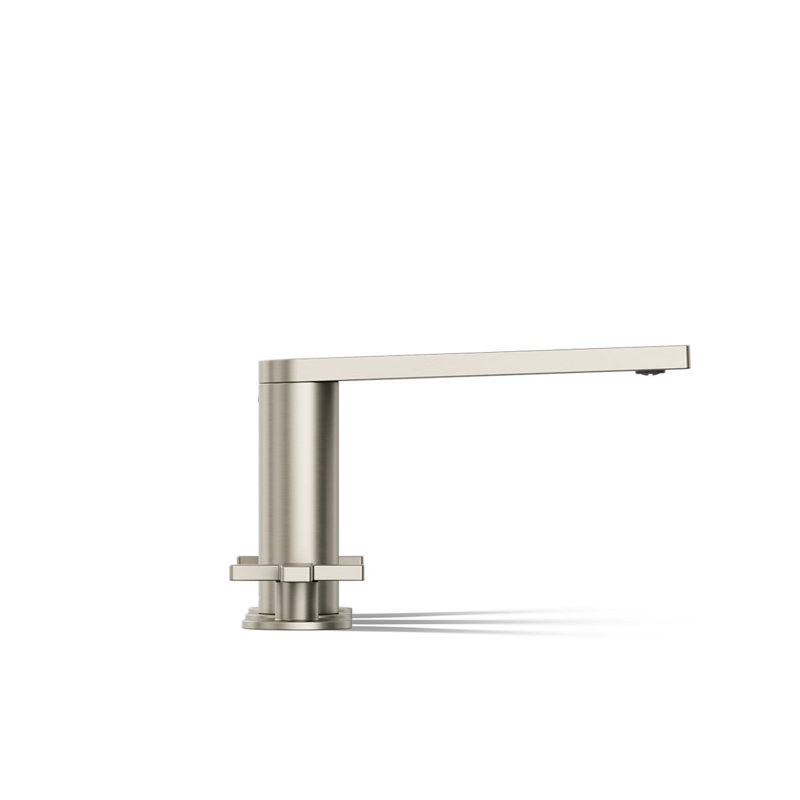 Composed Deck-Mount Bath Faucet With Cross Handles, Vibrant Brushed Nickel