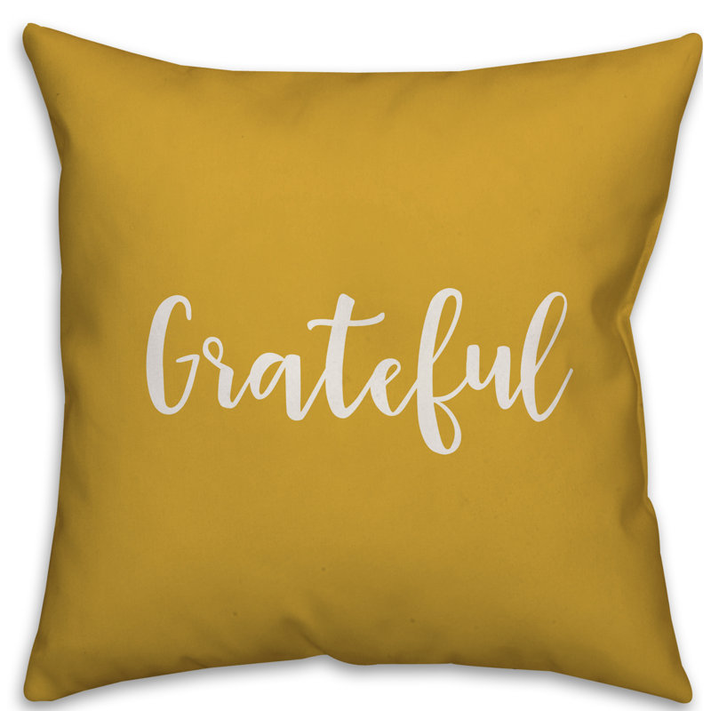 Reversible Throw Pillow, Mustard, Pillow Cover