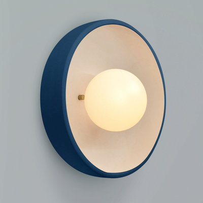 Single Light Ceramic Flush Mount Sconce