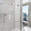 Ensemble de pomme de douche mural chromé avec douchette Juno