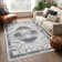 Machine Washable Rug with Rubber Backing for Living Room Boho Non-Slip Dining Room Rug Easy-Cleaning Floor Carpet for Bedroom