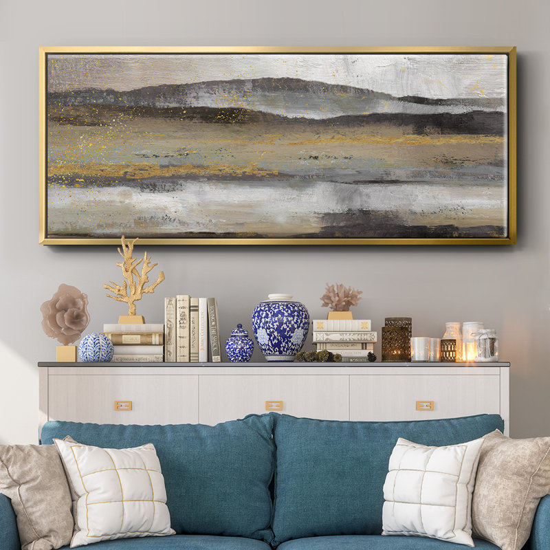 Rolling Hills- Framed Canvas, 12" H x 30" W