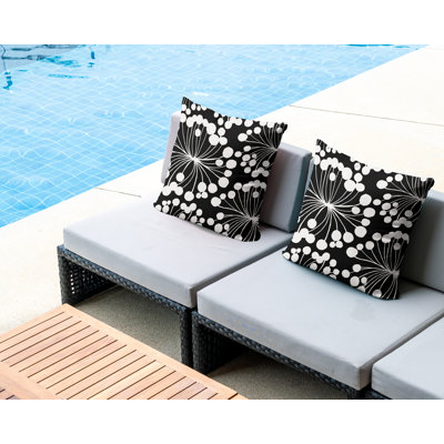Housse et insert de coussin décoratif intérieur / extérieur en mélange de polyester