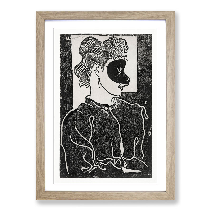 Masked Woman Vol.1 by Samuel De Mesquita - Picture Frame Painting, Oak Framed, 65cm H x 48cm W x 2cm D
