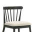De 2 chaises d'appoint de salle à manger en bois massif noir avec un design rustique et des sièges rembourrés, assemblage simple pour la cuisine ou le coin, 21,84 po de largeur, attrait traditionnel de 25,12 lb, installation rapide-1259729028