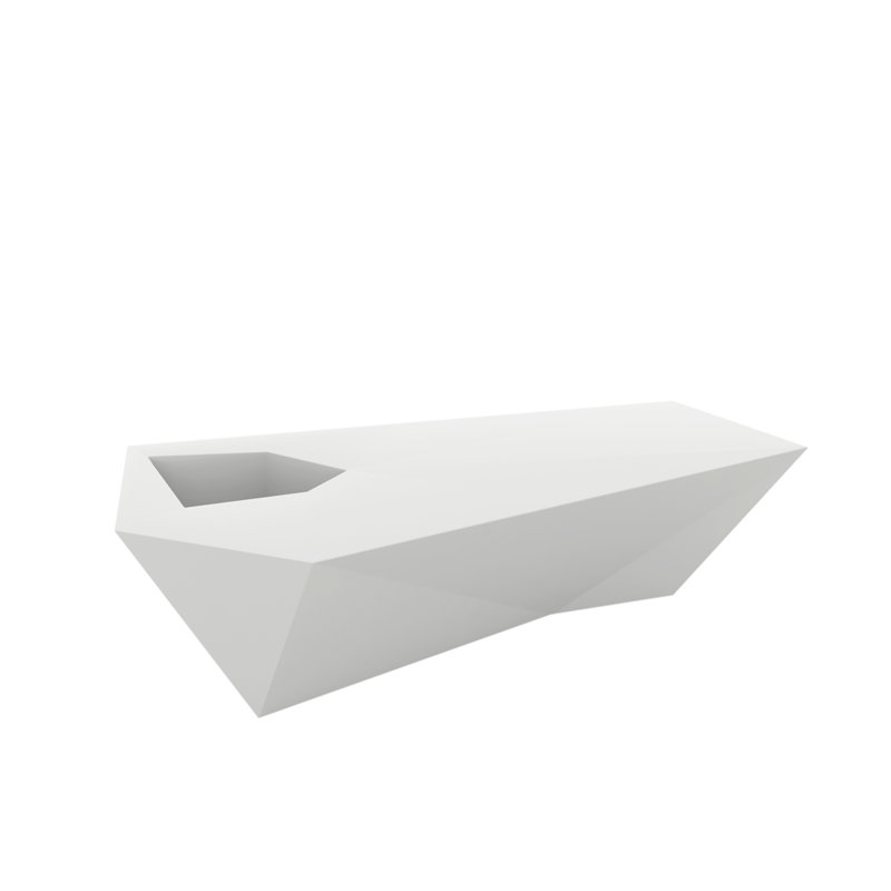 Faz Plastic Planter Bench, White