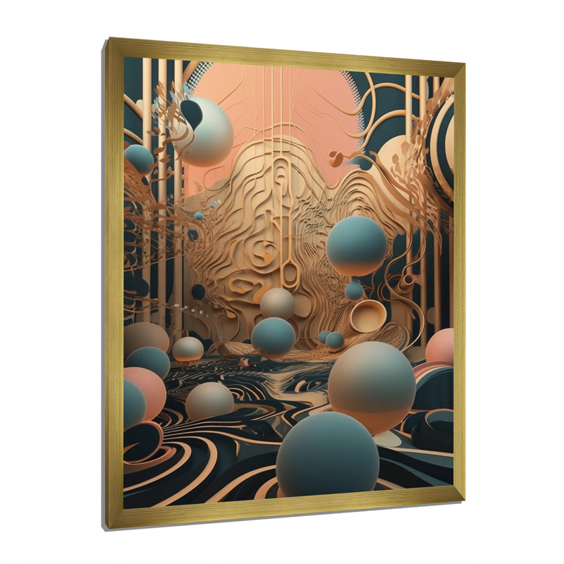 «Graphic Bliss Retro Futuristic Architecture», reproduction sur toile, H 44 po x l 34 po x P 1,5 po