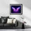 Reproduction d'art aile de papillon irisée - art suspendu mauve-bleu chatoyant pour décoration murale de rêve