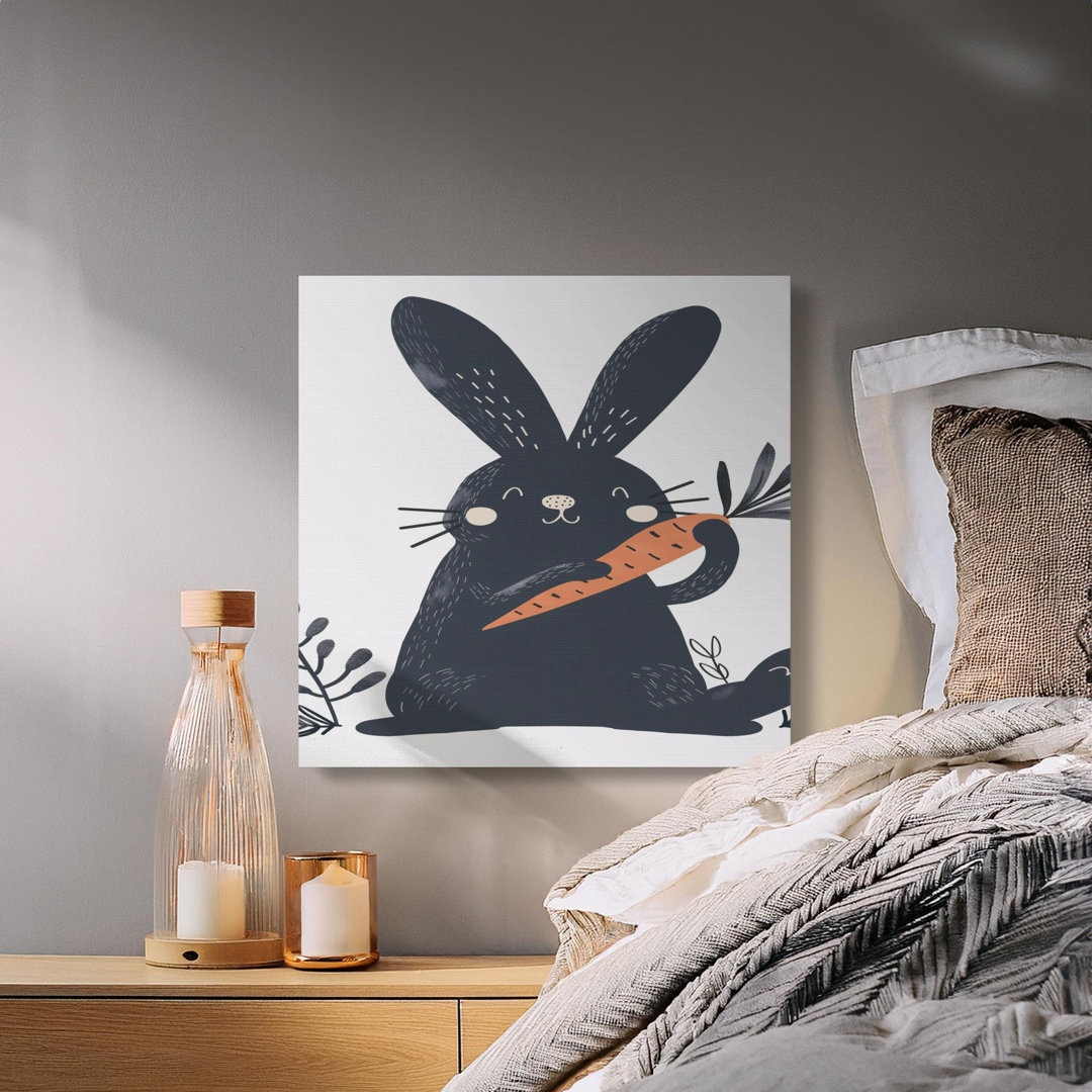 Sweet Bunny Carrot Canvas Art