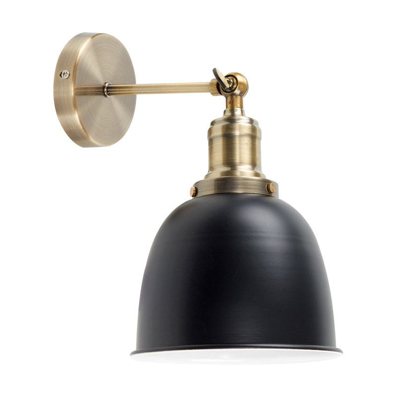 Axton Armed Sconce, Black, Yes