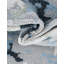 Tapis en polyester tissé à la machine Azion en gris / bleu marine / ivoire-827678577