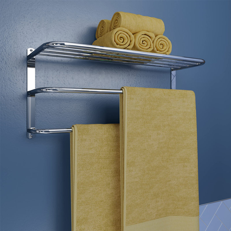 Chrome Plated Mild Steel Wall Mounted Towel Rack