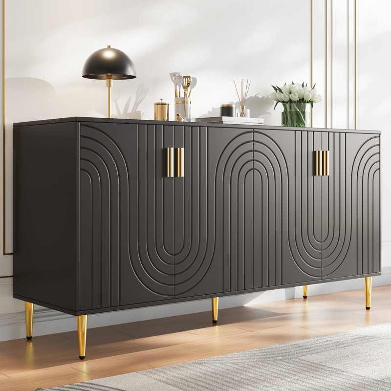 152cm Sideboard, Black