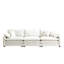 Canapé modulaire Mid-Century 3 places avec 2 accoudoirs et 3 coussins décoratifs, tissu en velours côtelé beige-1855392759