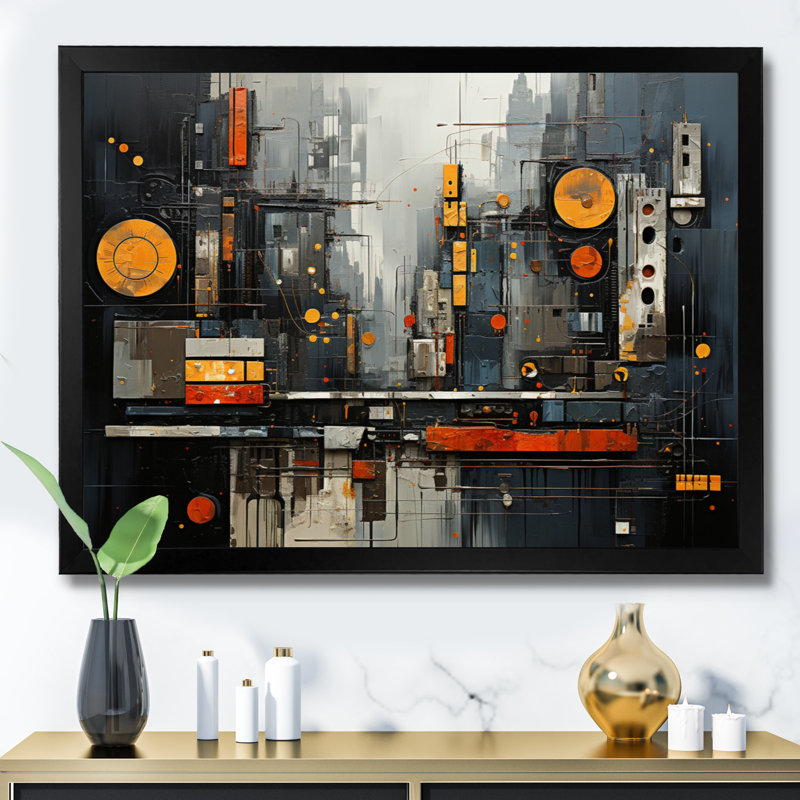 " Urban Rhythms ", Black Single Picture Framed, 30" H x 40" W x 1.5" D