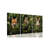 3Pcs Framed Magical Forest Animal Canvas Wall Art Retro Wild Animals Posters Prints Green Adventure Theme Cottagecore Paintings Lovely Fox Owl Rabbit Wall Decor For Living Room Bedroom Home Decor