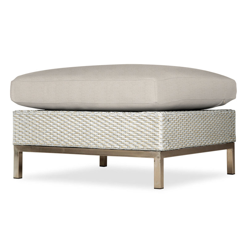 Elements Outdoor Ottoman, Cottage Pepper, Antique White