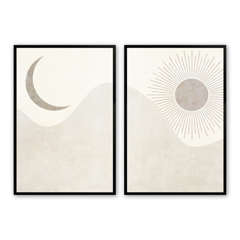 «Petrona Celestial Harmony», reproduction encadrée sur papier de 2 pièces par Becky Quartermaine, Noir satiné
