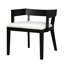 De 2 chaises en bois dur au fini noir et en similicuir brillant blanc, format ergonomique et confortable-1205125568
