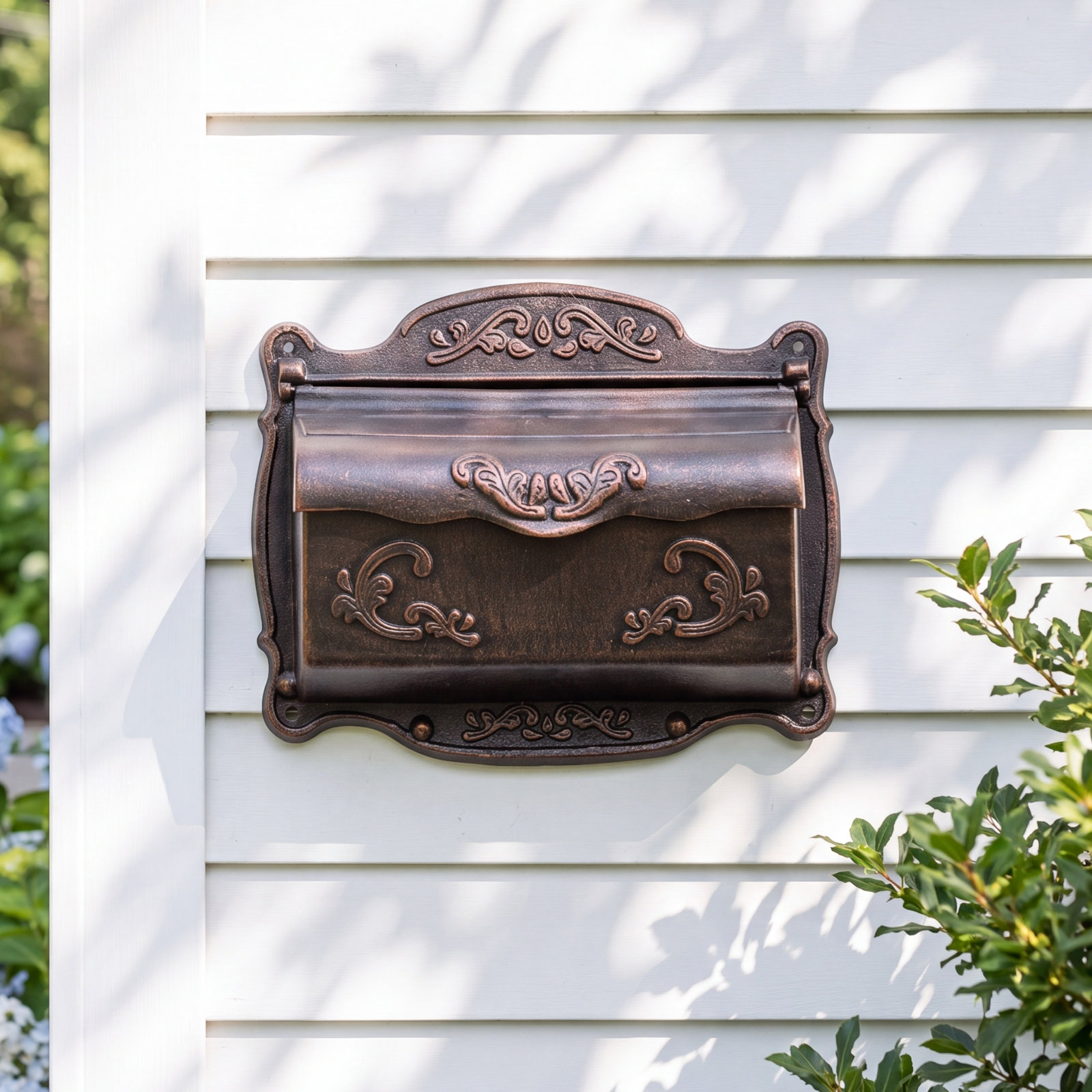 Antique Bronze Wall-Mounted Mailbox