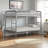 Mora Metal Twin Size Bunk Bed in Silver Finish, 59.30'' H X 77.80'' W X 41.48" L
