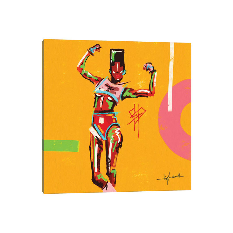Grace-Stong Woman 1 Piece Painting on Canvas, 66.04cm H x 66.04cm W x 1.91cm D, Wrapped Canvas