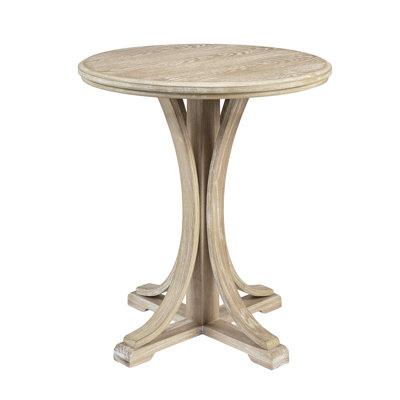 Bedford Fatima 21"W Farmhouse Round Pedestal End Table