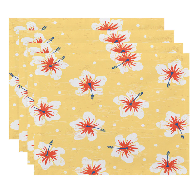 Napperon Pembrook Hibiscus, Jaune