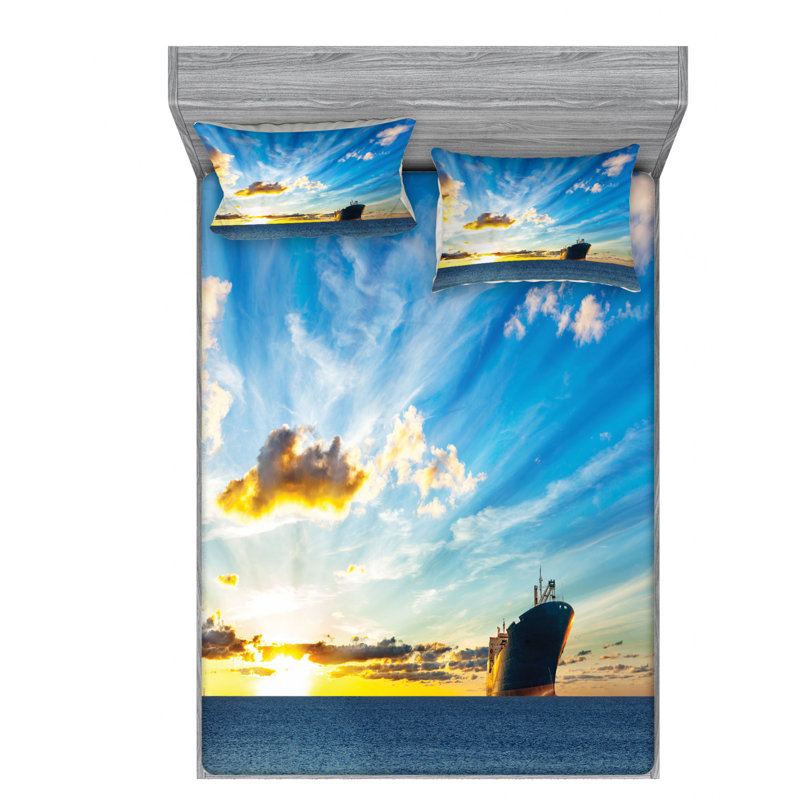 Microfiber Sheet Set, Queen Sheet Set + Fitted Sheet + 2 Pillowcases