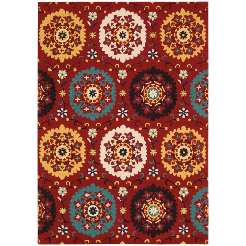 Aberdeenshire Wool Floral Indoor Rug, Rectangle 3'9" x 5'9"