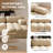 Kuelper 110'' Upholstered Sofa & Chaise, Modular Sectional Sofa Couch for Living Room Bedroom-472909513