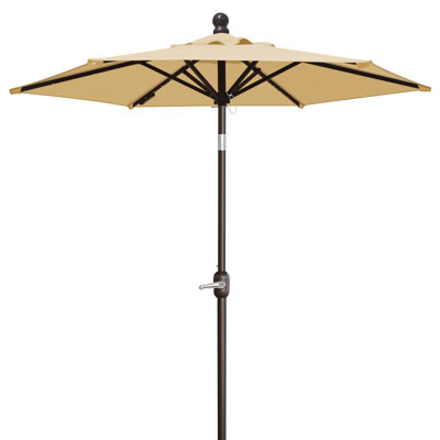 Led Lighted Battery Patio Umbrella Tilt Sunshade For Outdoor
