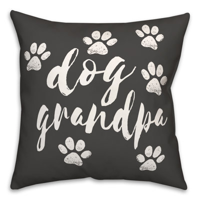  Dog Grandpa Paws Square Pillow Cover & Insert