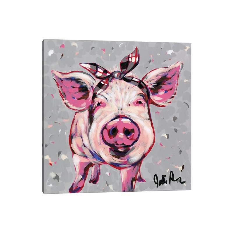 Farm Pop-Priscilla by Jodi Augustine - Wrapped Canvas Square Print, 30.48 cm H x 30.48 cm W