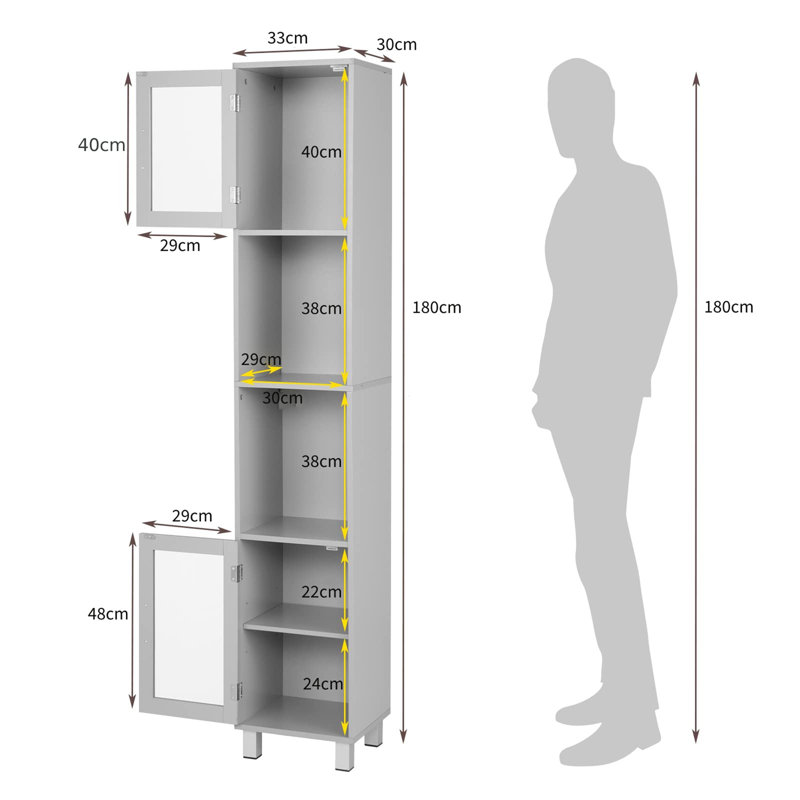 Ardalia Linen Cabinet, Gray