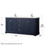 Ensemble de meuble-lavabo double 72 po Avery-51712103-51978327-134393527