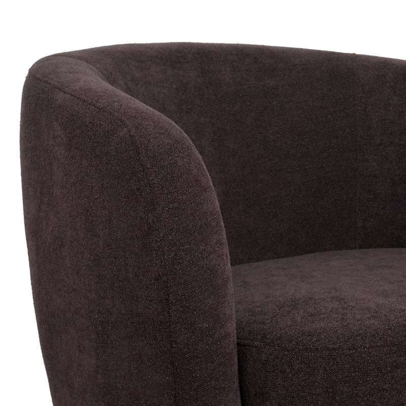 Fauteuil demi-tonneau pivotant Genoa, Brun