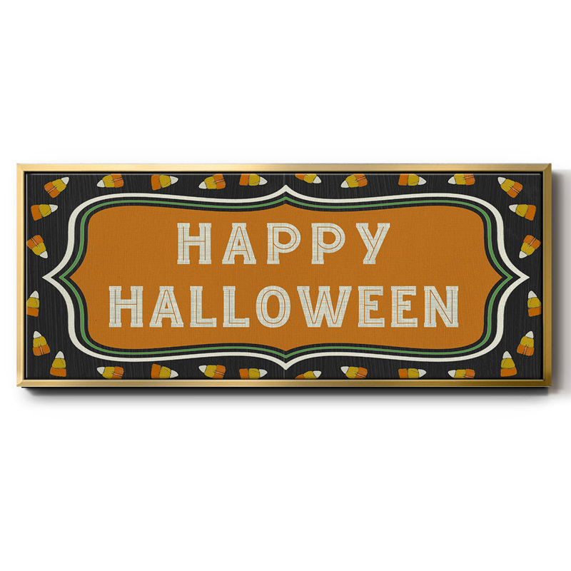 Happy Hallowween - toile encadrée, H 20 po x l 50 po