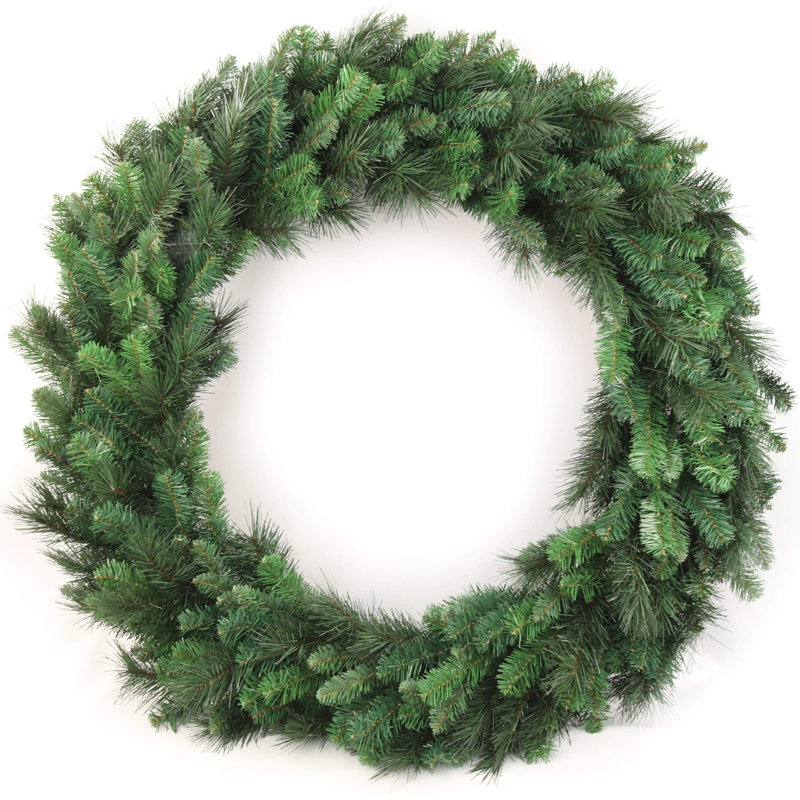 6 pièces couronne de pin à feuilles persistantes 48 po - vert artificiel classique