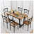 7 Pieces Dining Set 7-Piece Kitchen Table Set Perfect For Kitchen, Breakfast Nook, Living Room Occasions-1187206675-1187206673