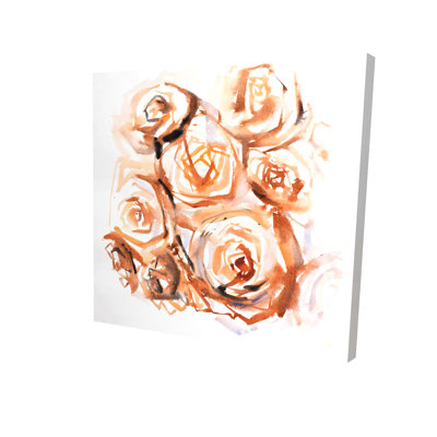Abstrait roses sépia